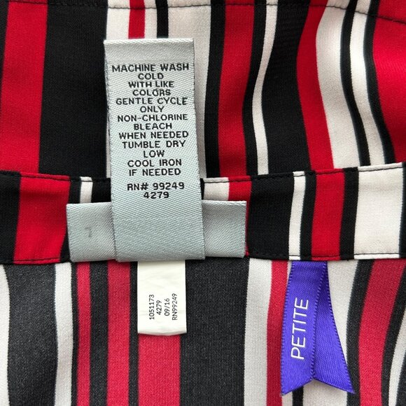 Catherines 3/4 Sleeve Striped Button Up Shirt (1X WP) - Picture 13 of 14